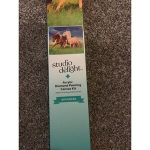 Studio Delight Diamond Painting Kit Unisex 20x26 Multi Color Running Horses Art